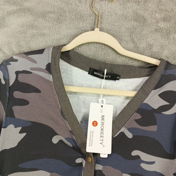 NWT MEROKEETY Light Dress Sweater Size SMALL(4-6)Camouflage Knit Casual - Picture 7 of 12
